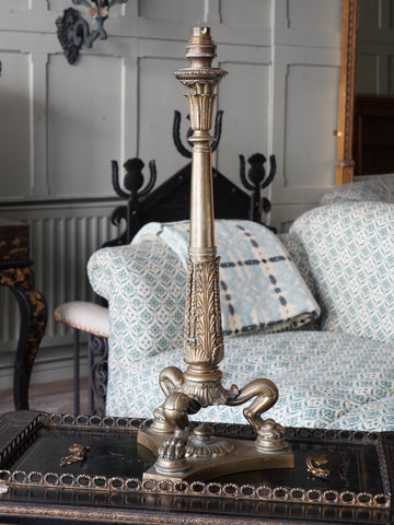 A Regency Brass Table Lamp
