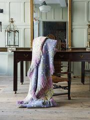 Blue, Pink Welsh Tapestry Blanket