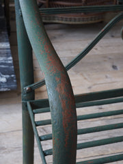A Regency Reeded Wrought Iron Bench