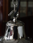 The Draughtsman Opaline Glass Pendant Light in Nickel