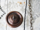 The Draughtsman Opaline Glass Pendant in Patinated Copper