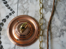 The Draughtsman Opaline Glass Pendant Light in Polished Copper