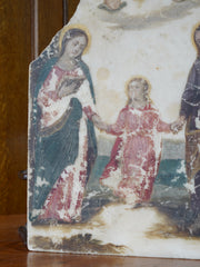 Holy Family Painted Marble Tablet