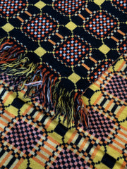 Black & Gold Welsh Tapestry Blanket