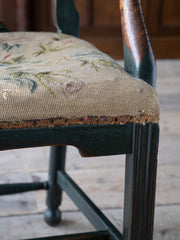 A George III Painted Country Armchair