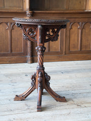 19th Century Gothic Revival Oak Occasional Table