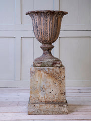 A 19th Century Cast Iron Urn on Pedestal