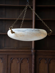 A 20th Century Alabaster Plaffonier Ceiling Light