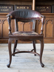 A 19th Century Mahogany & Leather Desk Chair