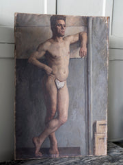An Oil on Canvas Male Study by Michael Gilbery