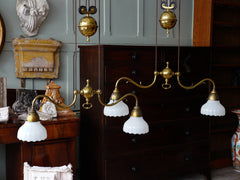 A Matched Pair of Rise and Fall Ceiling Lights