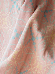 Pink & Baby Blue Welsh Tapestry Blanket