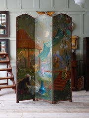 A 19th Century Painted Room Screen