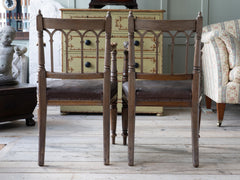 A Pair of 19th Century Gothic Armchairs