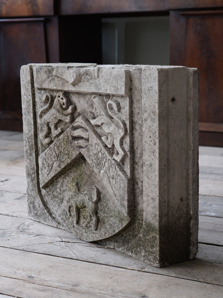 Carved limestone Heraldic Tablet