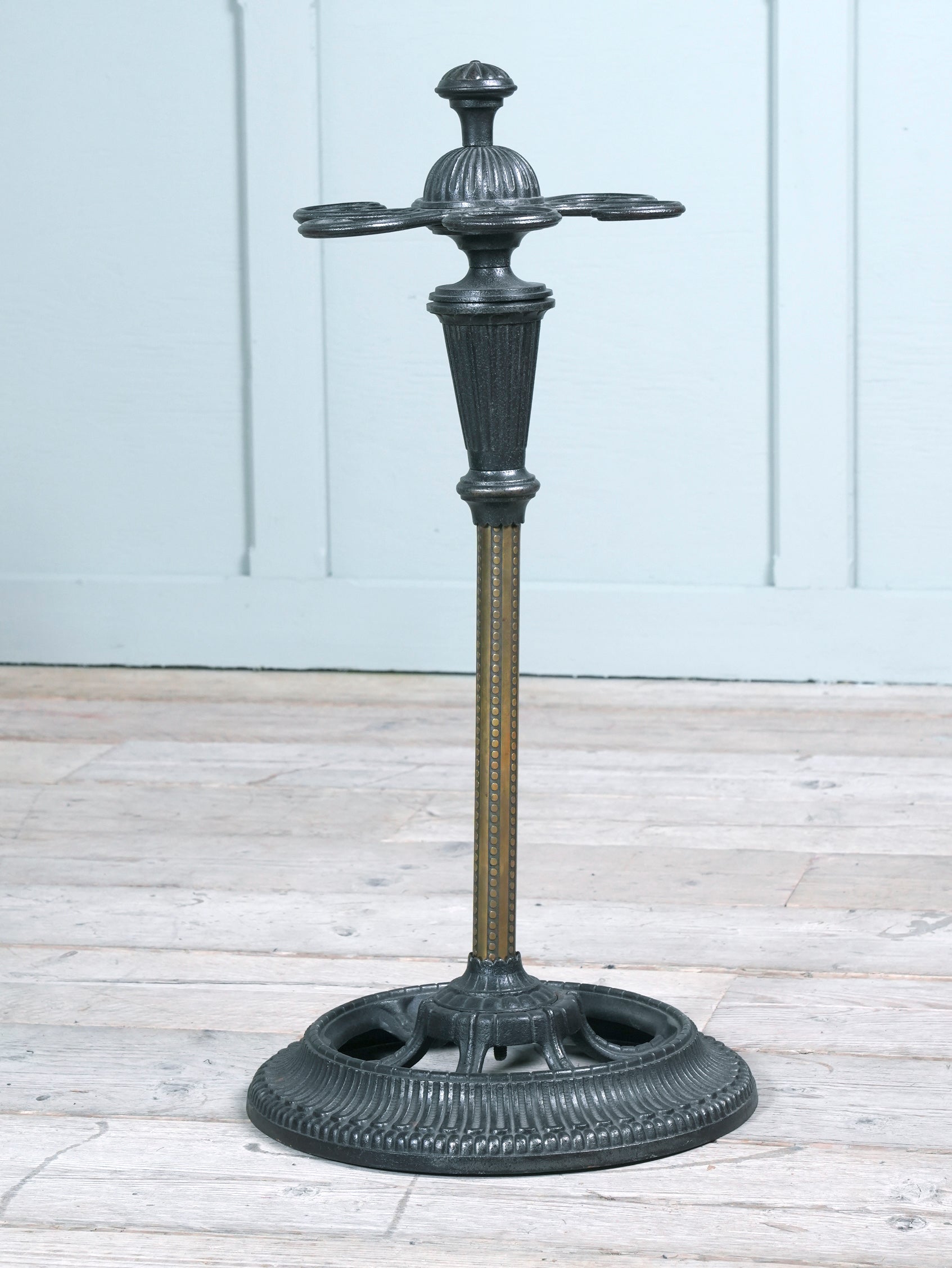 A Cast Iron & Brass Stick Stand