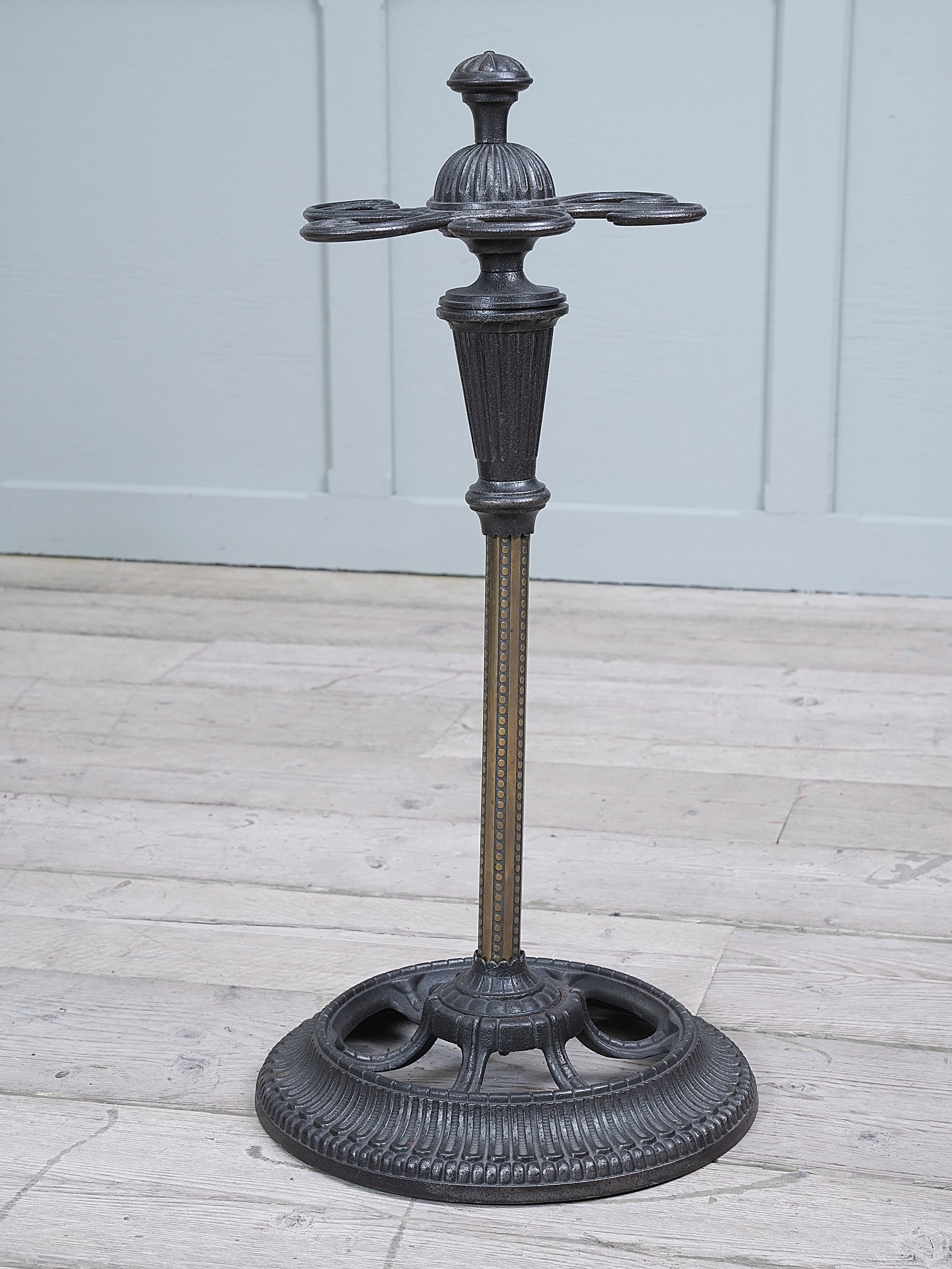 A Cast Iron & Brass Stick Stand