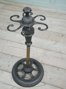 A Cast Iron & Brass Stick Stand