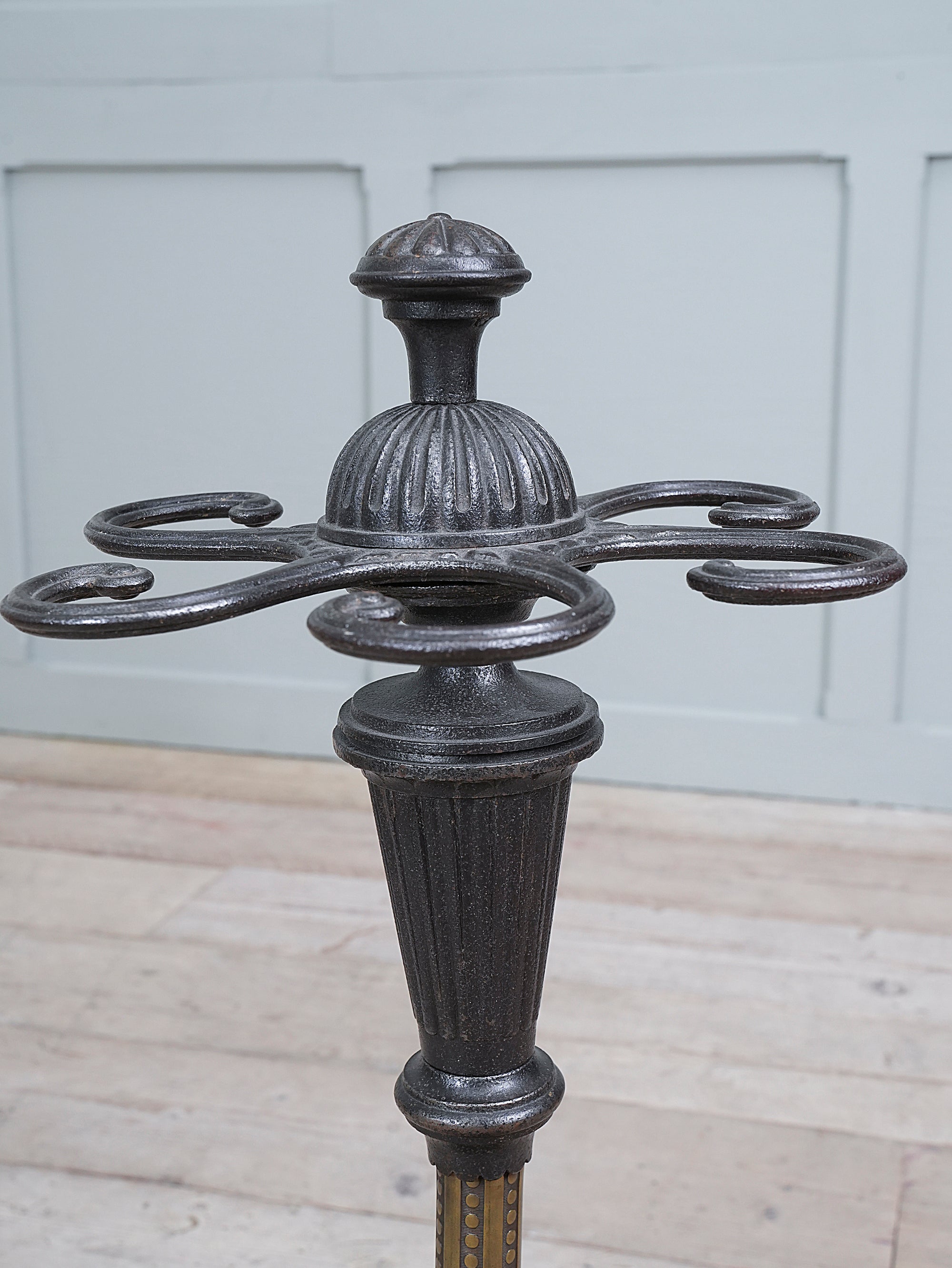 A Cast Iron & Brass Stick Stand