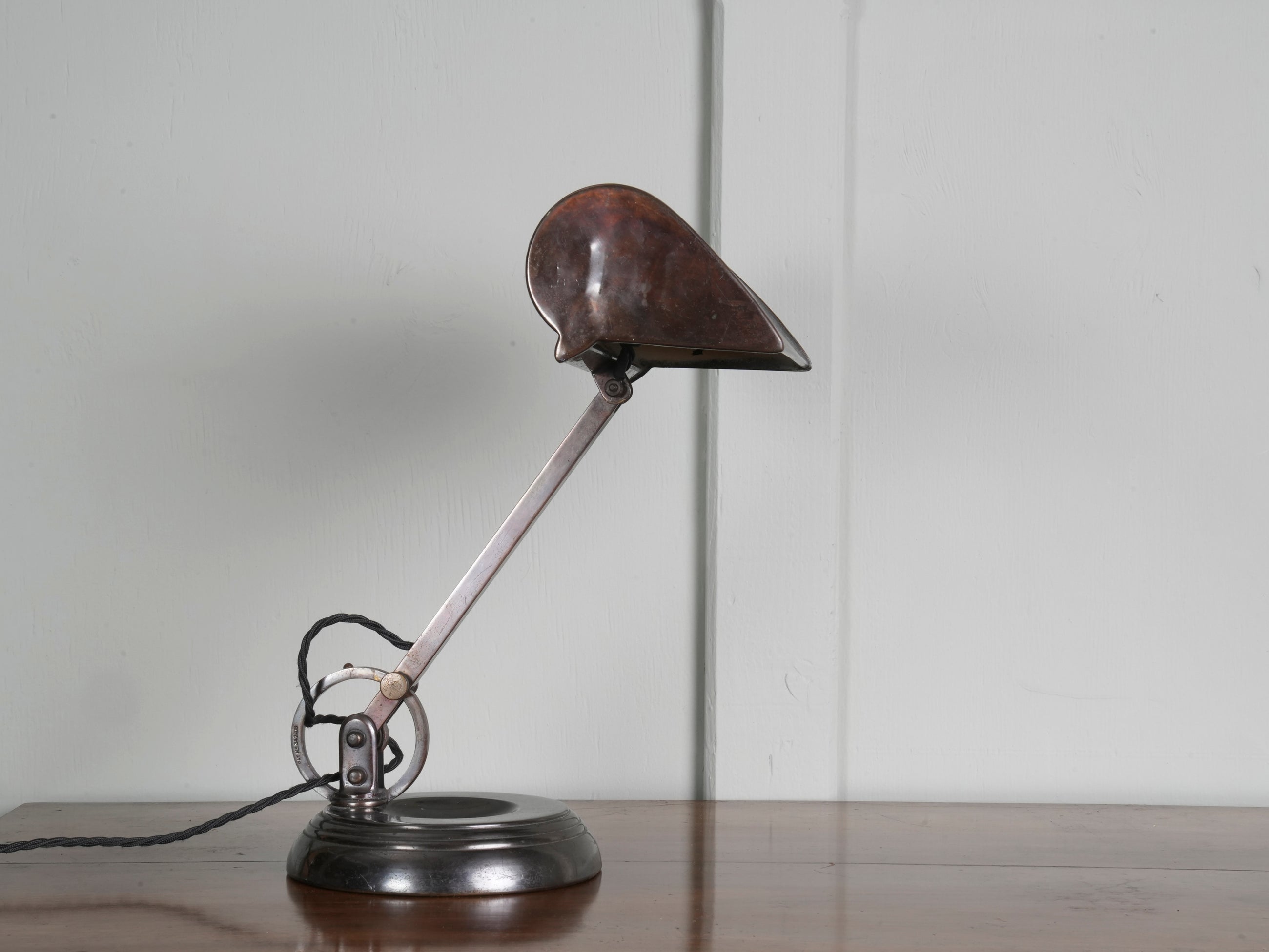 A 1930s Brass Bankers Desk Lamp