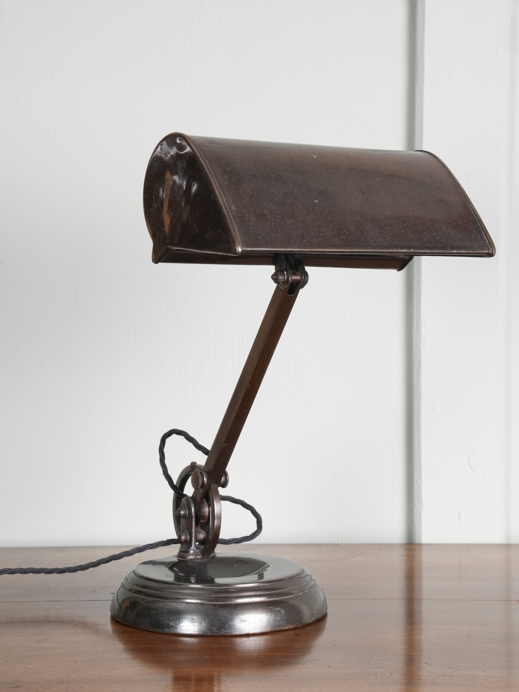 A 1930s Brass Bankers Desk Lamp
