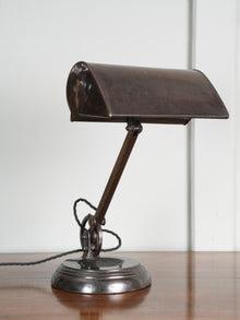 A 1930s Brass Bankers Desk Lamp