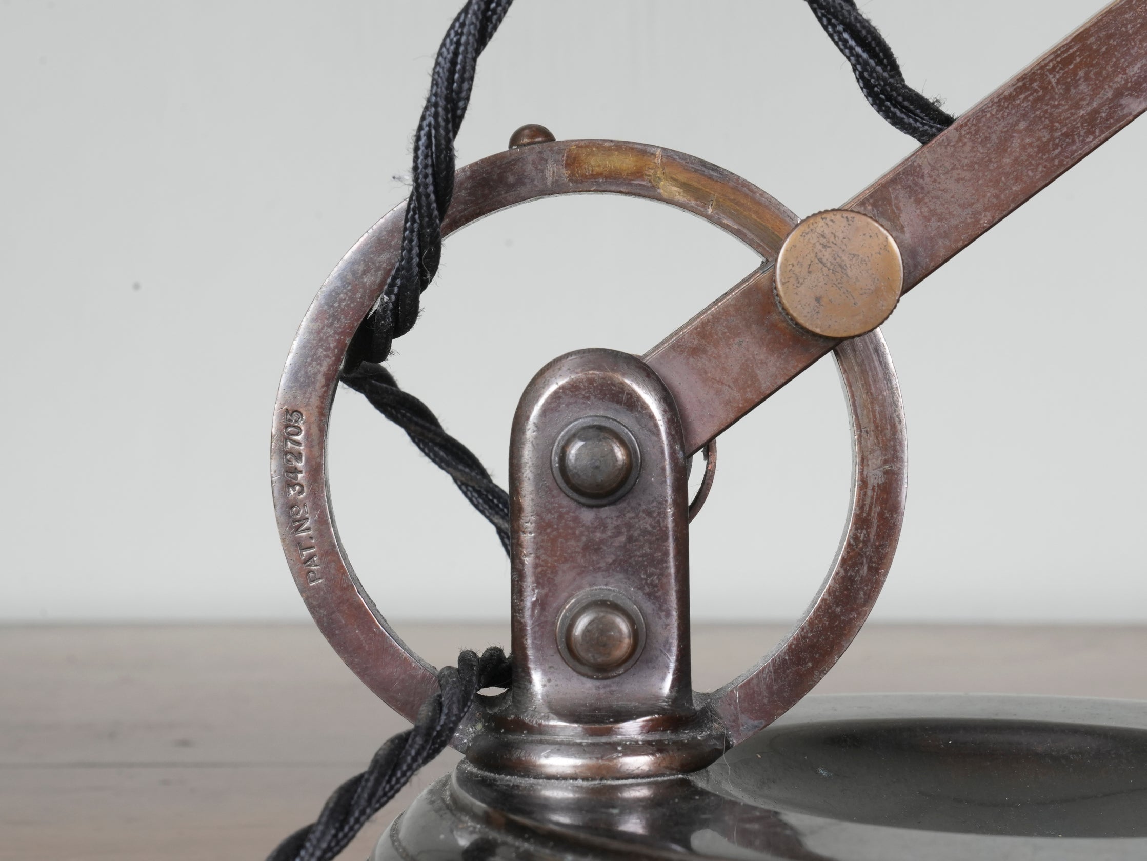 A 1930s Brass Bankers Desk Lamp