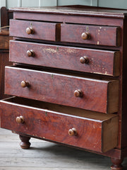 Faux Mahogany Chest of Drawers