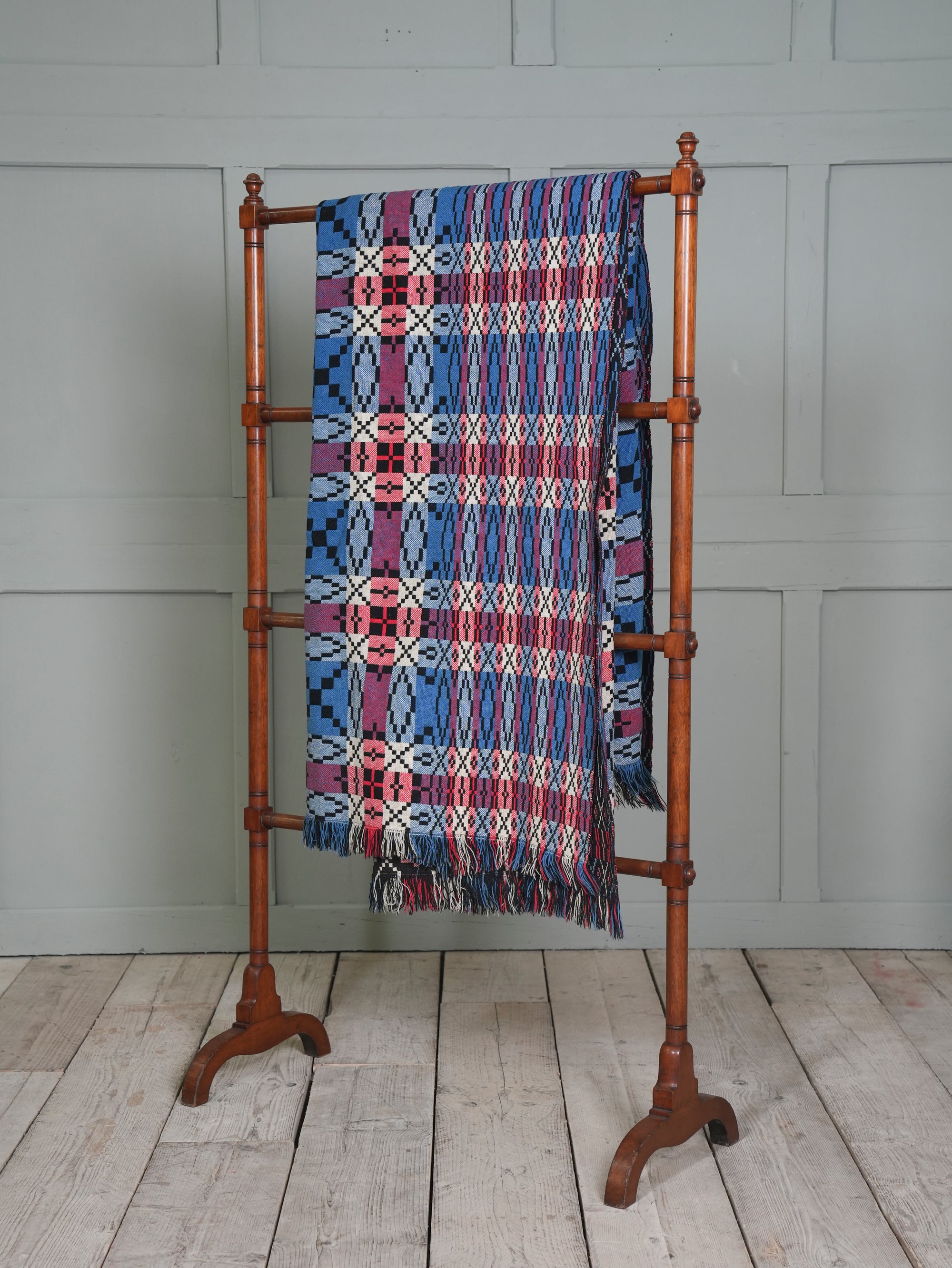 A Welsh “Liquorice Allsort” Tapestry Blanket