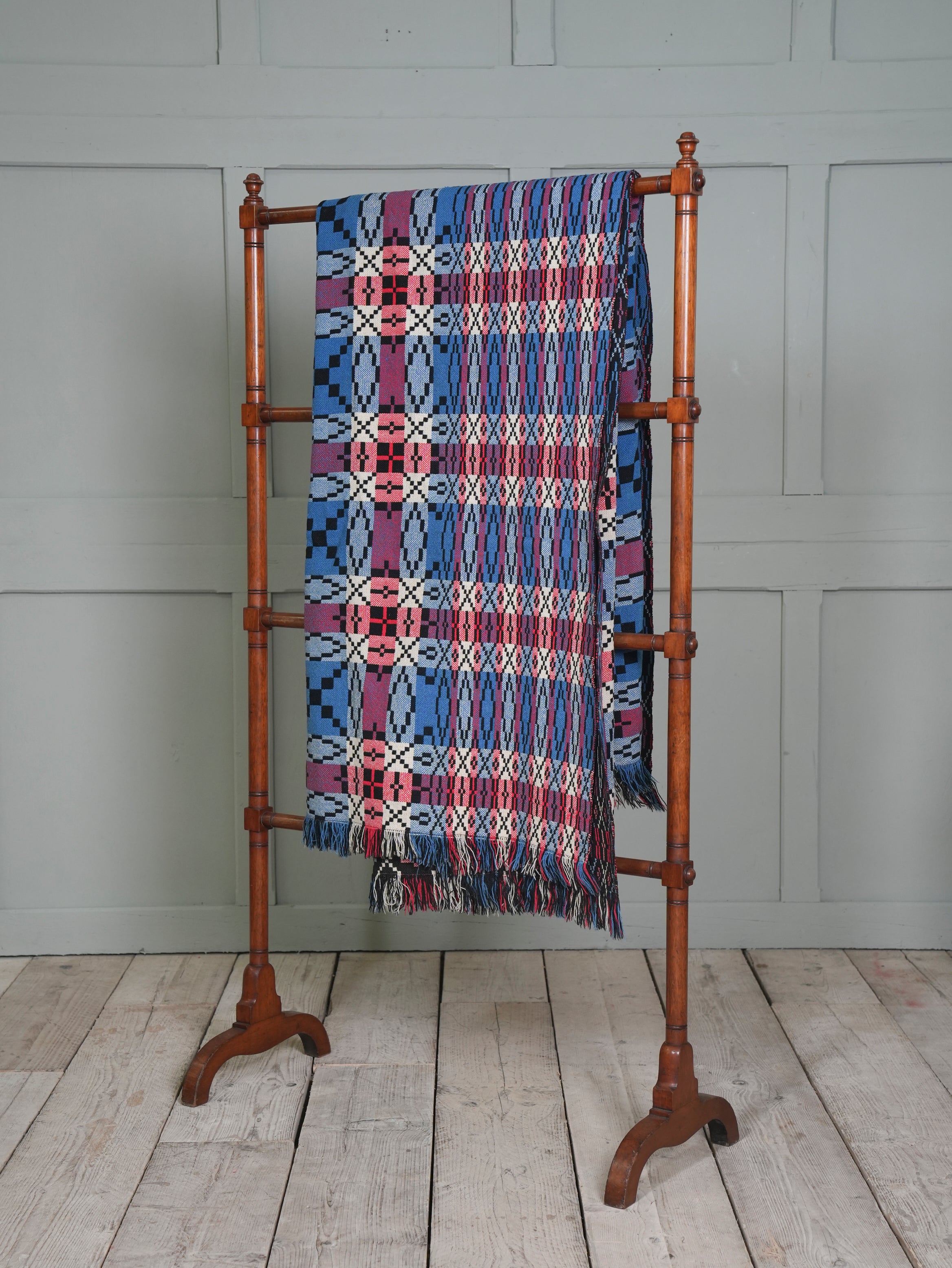 A Welsh “Liquorice Allsort” Tapestry Blanket