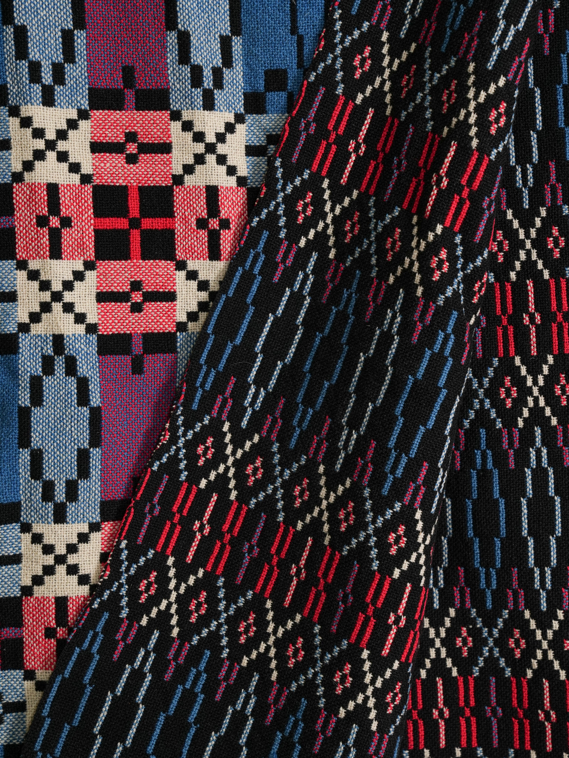 A Welsh “Liquorice Allsort” Tapestry Blanket