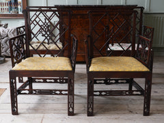 18th Century Chinese Chippendale Desk Chairs By Mayhew & Ince