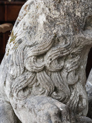 A Pair of 17th Century Italian Limestone Lions Rampant