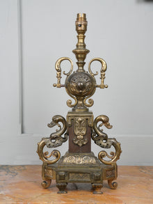 A Gilt Brass & Copper Table Lamp
