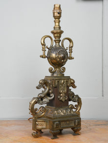 A Gilt Brass & Copper Table Lamp