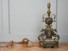A Gilt Brass & Copper Table Lamp