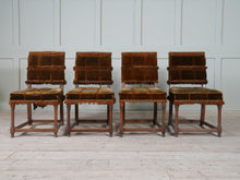 A Set of Four Oak Renaissance Revival Side Chairs