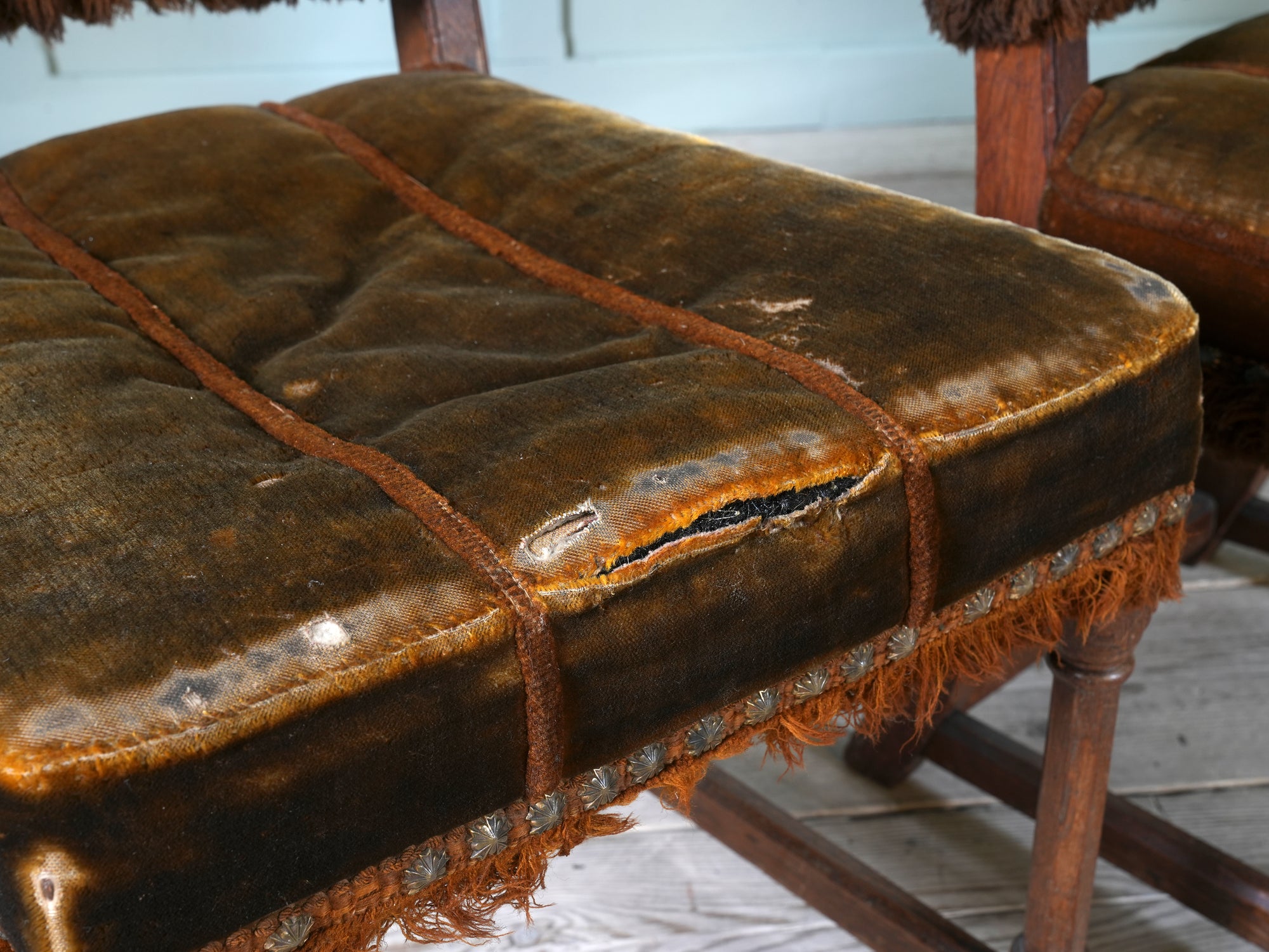 A Set of Four Oak Renaissance Revival Side Chairs