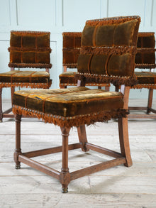 A Set of Four Oak Renaissance Revival Side Chairs