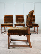 A Set of Four Oak Renaissance Revival Side Chairs