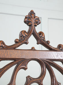 A Pair of 19th Century Oak Gothic Revival Armchairs