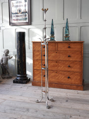 French Silverplated Floor Lamp