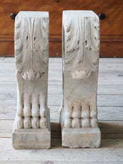 A Pair of 18th Century Marble Bench Supports