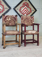 A Pair of Velvet Chairs in the manner of Lenygon & Sons