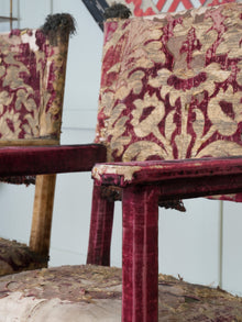 A Pair of Velvet Chairs in the manner of Lenygon & Sons