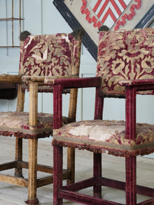 A Pair of Velvet Chairs in the manner of Lenygon & Sons