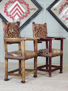 A Pair of Velvet Chairs in the manner of Lenygon & Sons