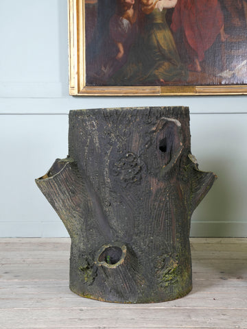 A Faux Bois Tree Trunk Table
