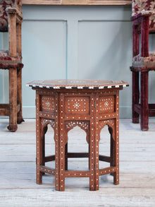 A Bone & Ebony Inlaid Hoshiarpur Table