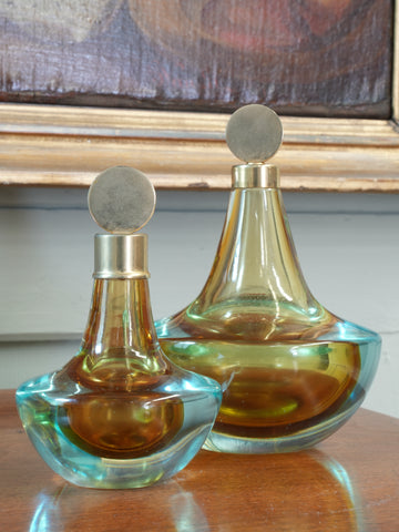 A Pair of Murano Sommerso Scent Bottles